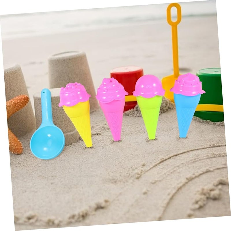BESPORTBLE Ice Cream Cone Mold Set With Green Yellow Pink Caps Blue Scoops For Sensory Play - Image 5